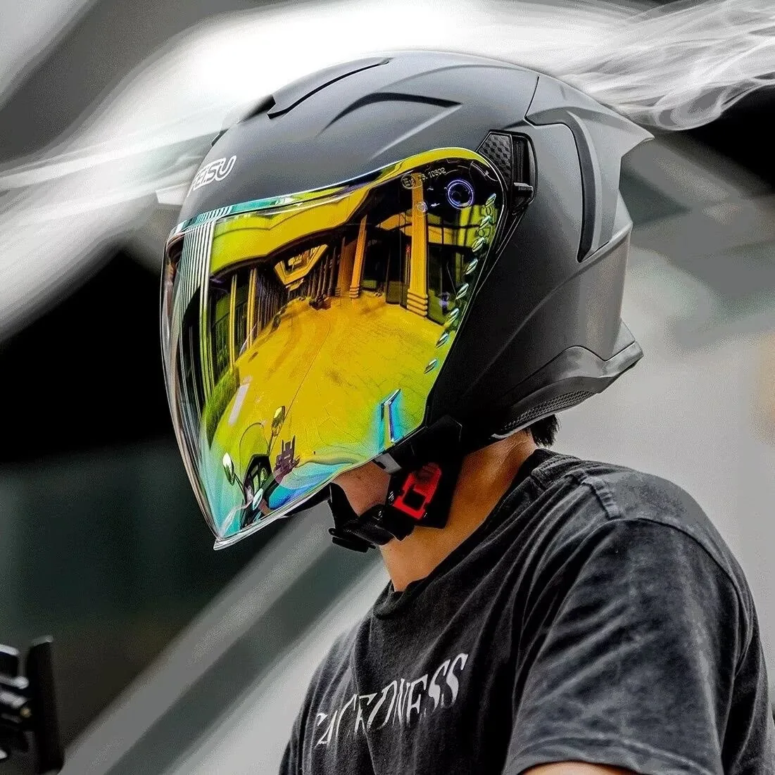 

Мотоциклетный полушлем с двумя линзами, большая окружность головы, шлем три четверти, ветрозащитные шлемы для электромобиля FEISU Cascos