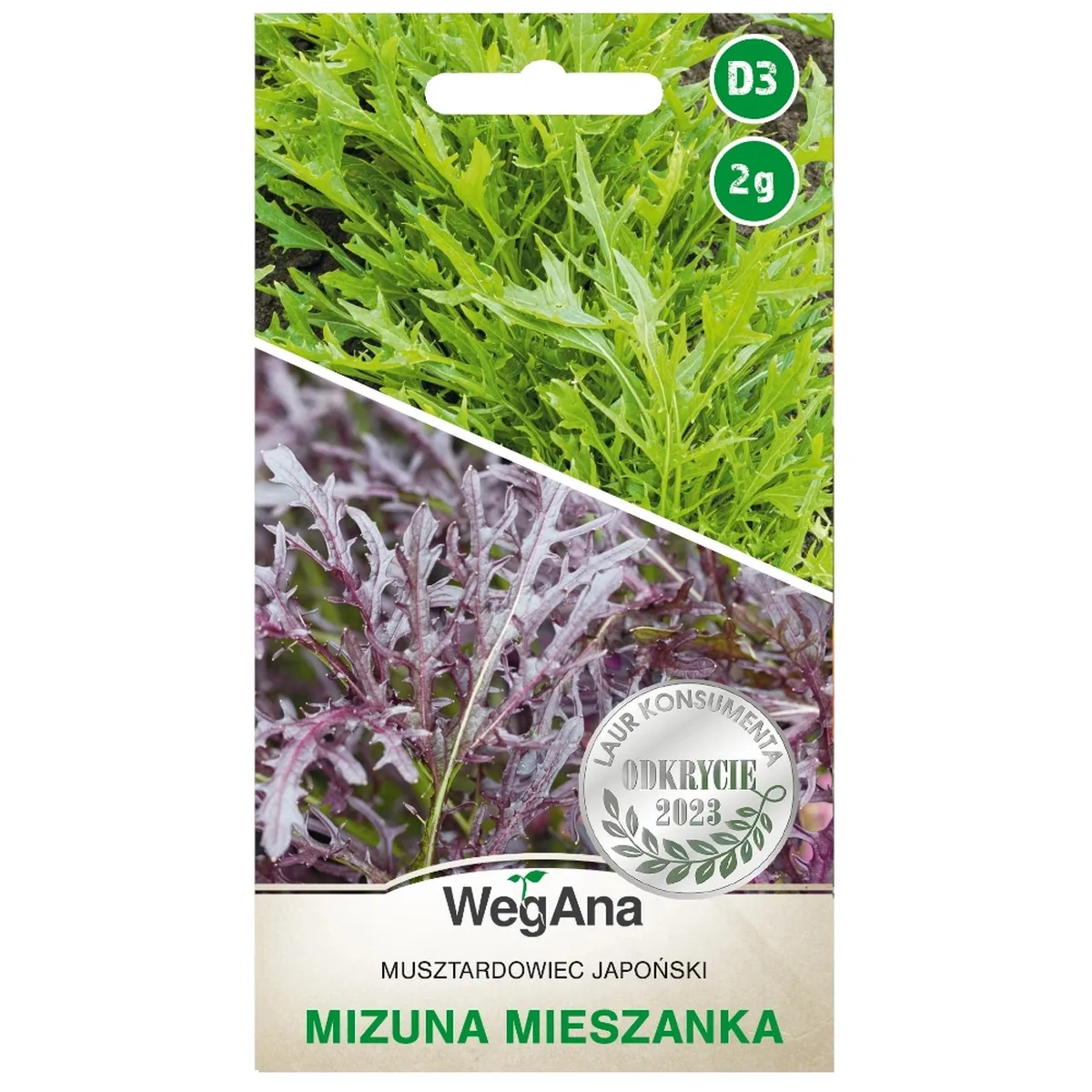 Mizuna Mostaza Mezcla Japonesa Semillas 2G VegAna Vegetal Mizuna