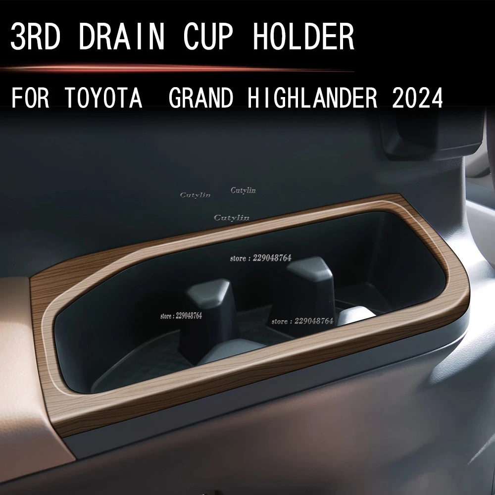 LHD for Toyota Grand Highlander 2024 2025 ABS Wood Window Rise Switch Gear Shift Panle Instrument Readlamp AC Vent Armest Cover