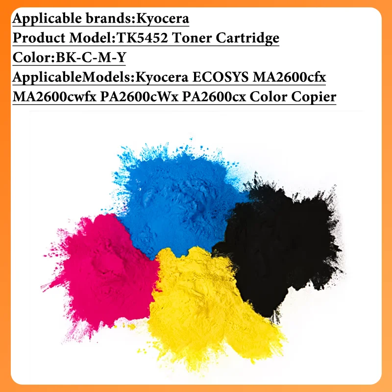1 SET TK5452 TK-5452 Toner Cartridge Compatible For Kyocera ECOSYS MA2600cfx  MA2600cwfx PA2600cWx PA2600cx Color Copier