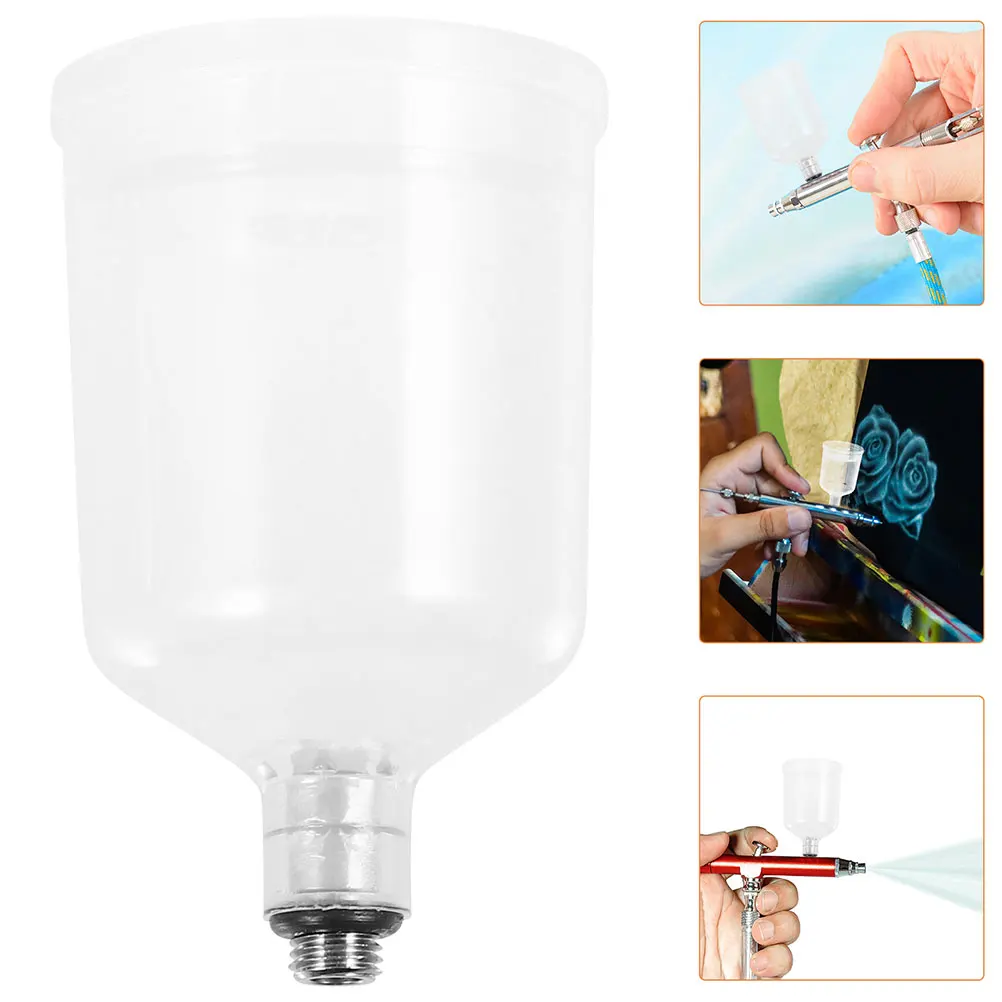 

2pcs Spray Cups Plastic Gravity Feed Pot Detachable Replaceable Lightweight Portable Dispenser Storage Bottles Connector Parts