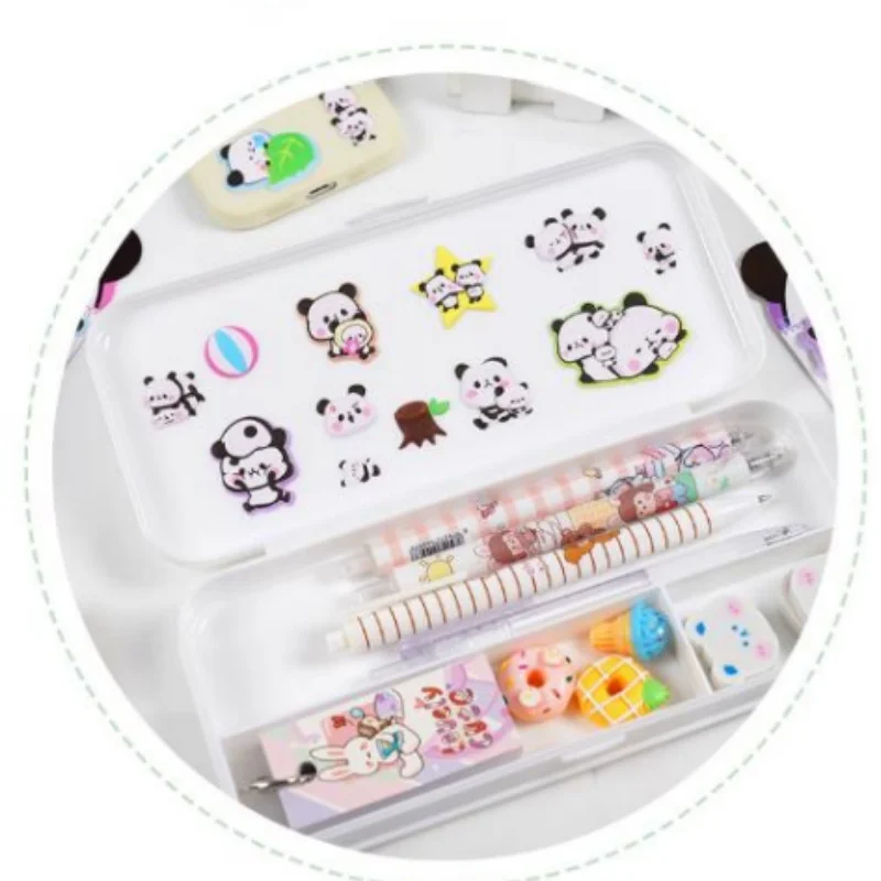 4PCs Cute 3D Panda Stickers Cartoon Animals Children’s Reward Stickers Handmade Decoration Photo Album Diary DIY Baby Stickers