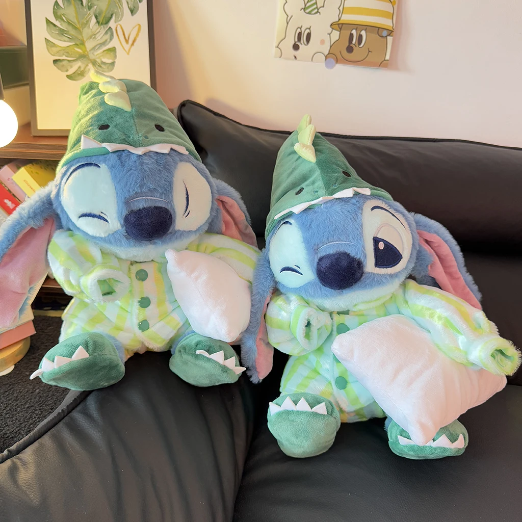 

35cm Cute Dinosaur Sleepwear Stitch Plush Toy Lovely Stuffed Anime Lilo & Stitch Doll Sleepy Stitch Plushies Birthday Gifts