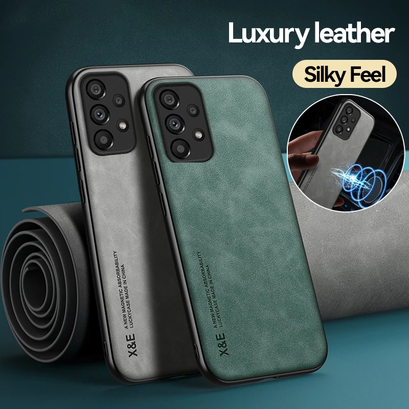 Luxury Leather Case for Samsung A53 5G A73 A33 A13 Silicone Shockproof Phone Back Cover for Galaxy A52 S A72 A71 A51 A31