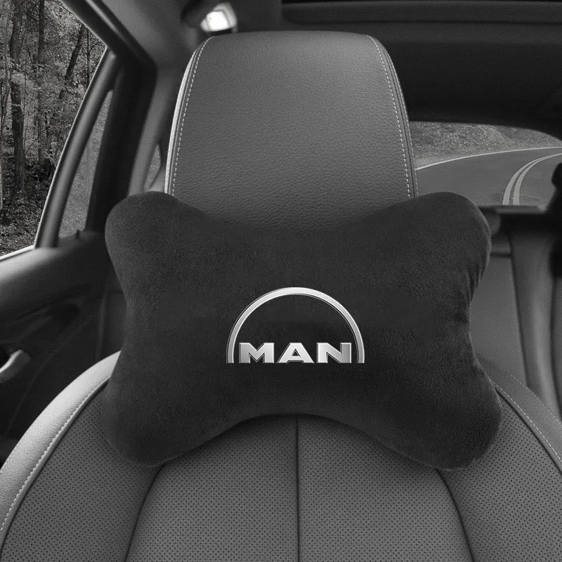 

Car Seat Neck Pillow Headrest Seat Belt Protector Cover for MAN TGX TGM TGA TGS TGE Auto Accessories
