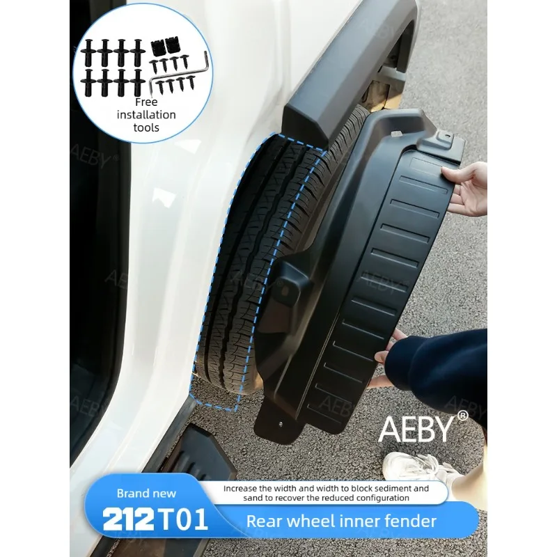 

For BAIC 212 T01 Heavy duty rear fender,Extra wide splash guard, debris resistant wheel lining,Fixed,Car external accessories