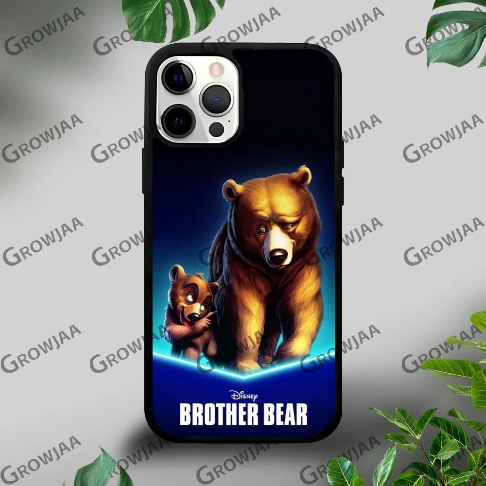 Funny Brother Bear Phone Case For iPhone 16 15 14 13 12 11 Pro Xs Max Mini Plus Celulares Hard Funda Dropshipping