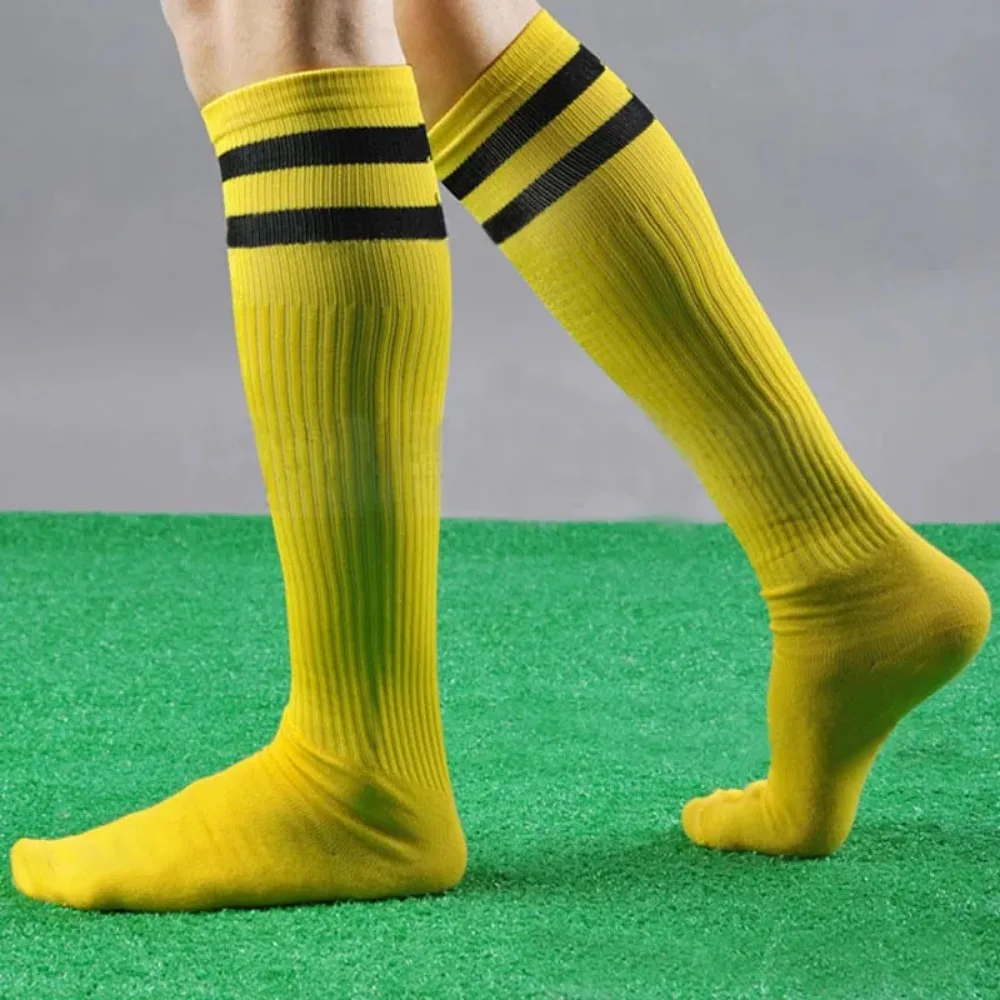 Terylene + spandex long Socks Men Women Kids Casual striped long tube Socks Professional Footballs lacrosse Knee High Socks