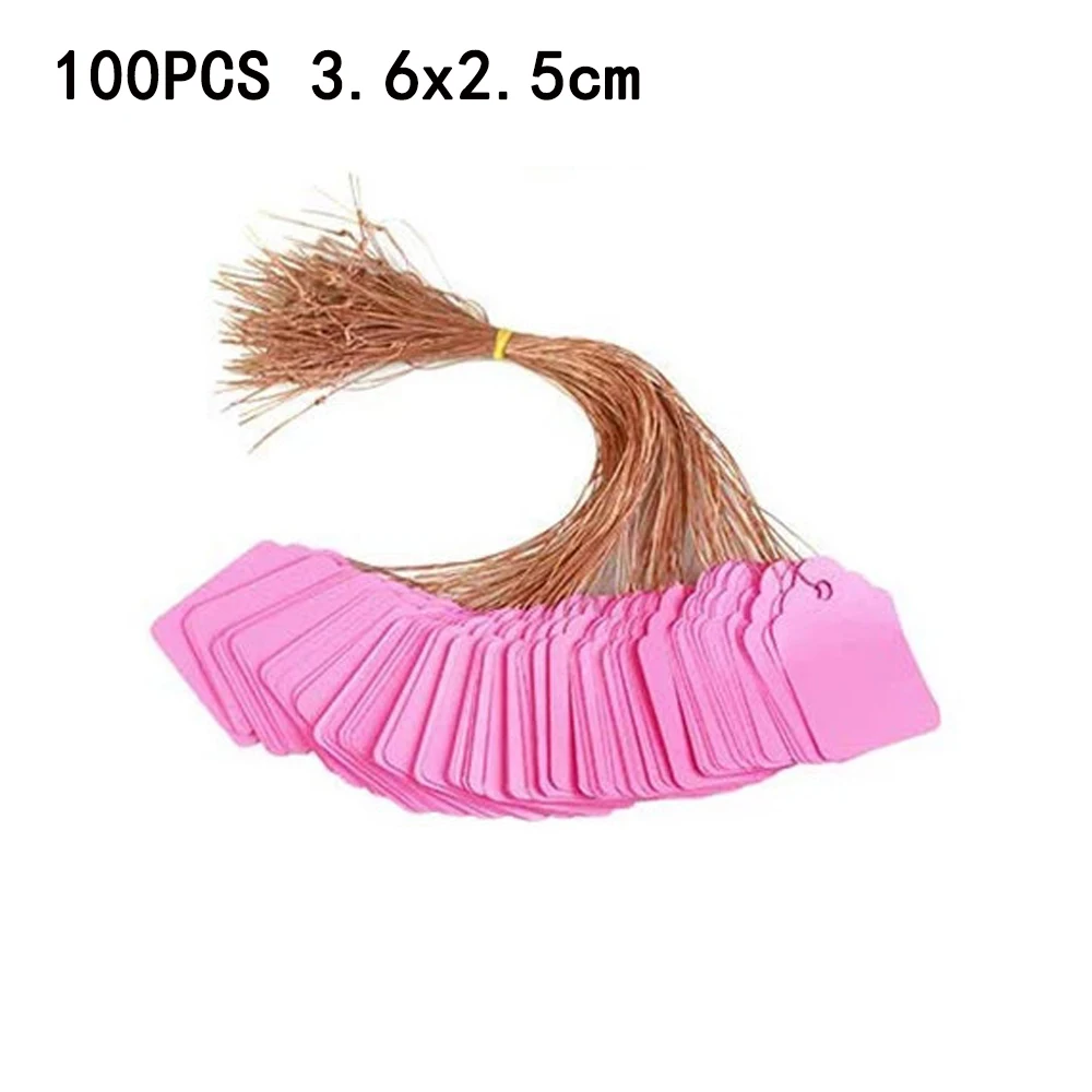100PCS 3.6x2.5cm/4.5x3cm/5x3.5cm/6x4cm/7x5cm Plants Hang Tag Labels Seedling Garden Flower Pot Plastic Tags Placard Garden Tools
