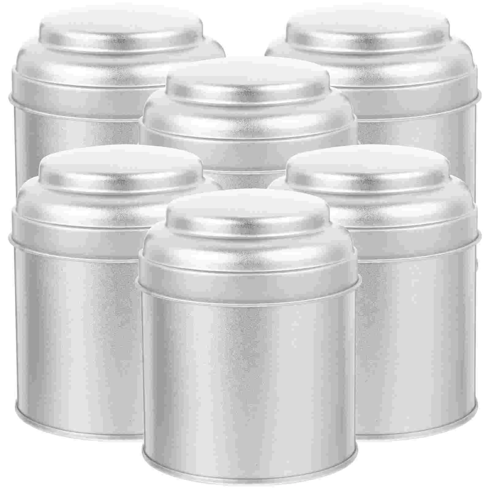 

6 Pcs Iron Tea Can Airtight Jar Canisters Food Storage for Leaf Bag Jars Organizer