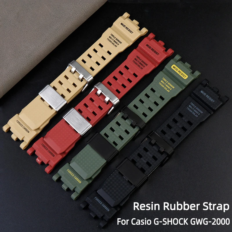 Watch Accessories For Casio G-SHOCK GWG-2000 Series Mudmaster Replacement Rubber Strap Men Sports Waterproof Resin Bracelet