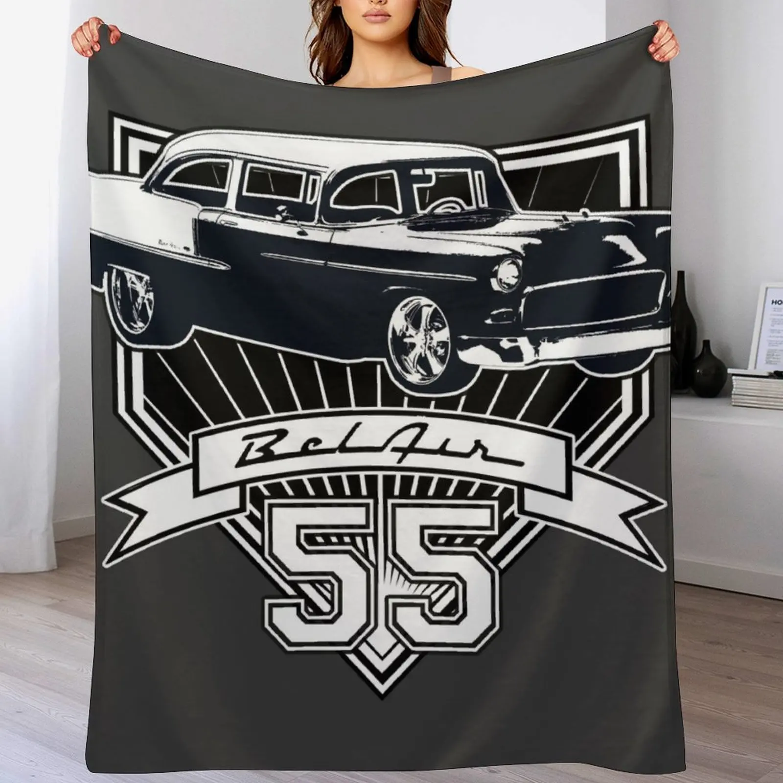 

55 Chevy Bel Air Throw Blanket Picnic Sofa Throw halloween Moving Blankets