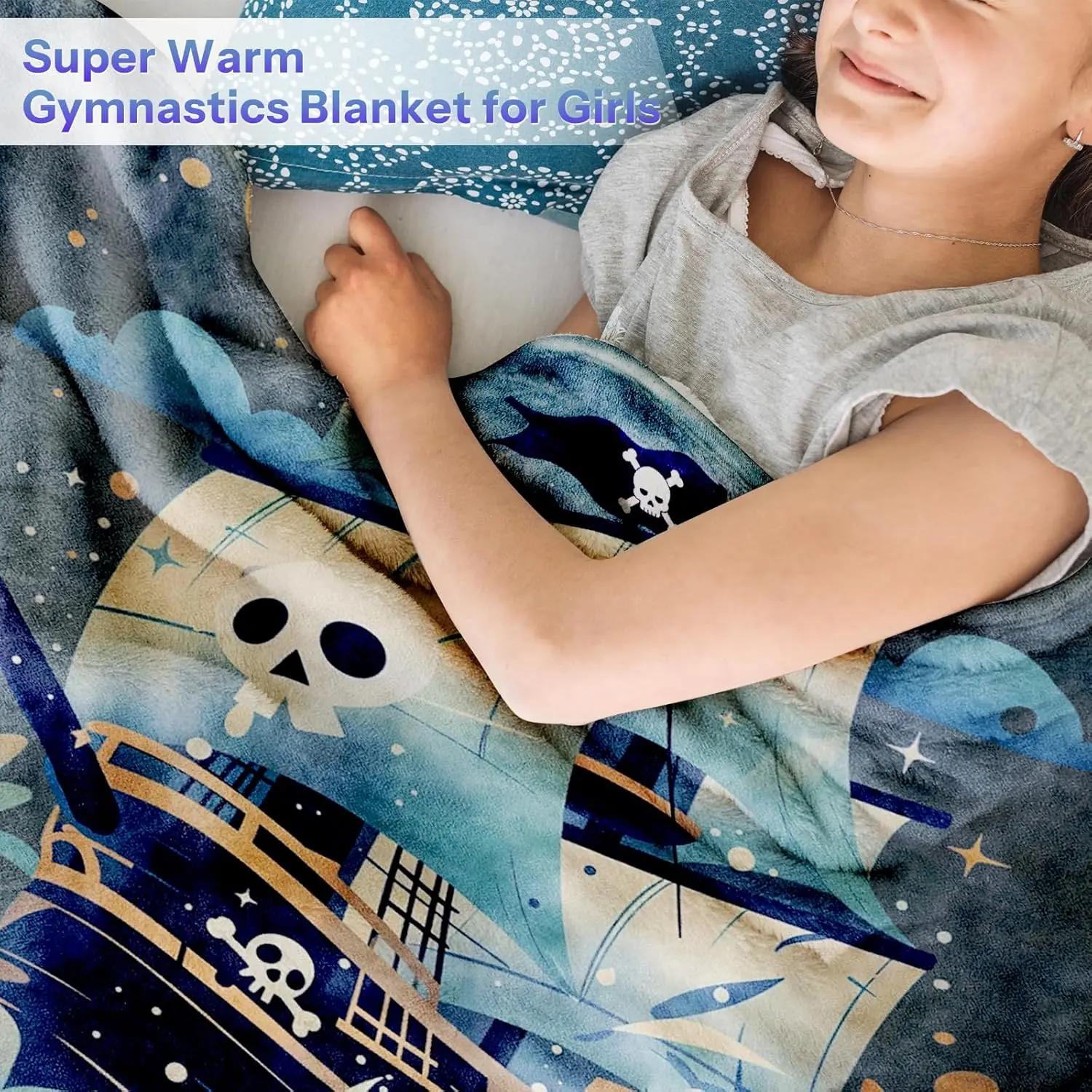 Japanese Anime Blanket for Anime Lover Gifts,Pirate Ship Throw Blanket for Pirate Lovers, Pirate Gifts for Boy,Gifts Blanket for