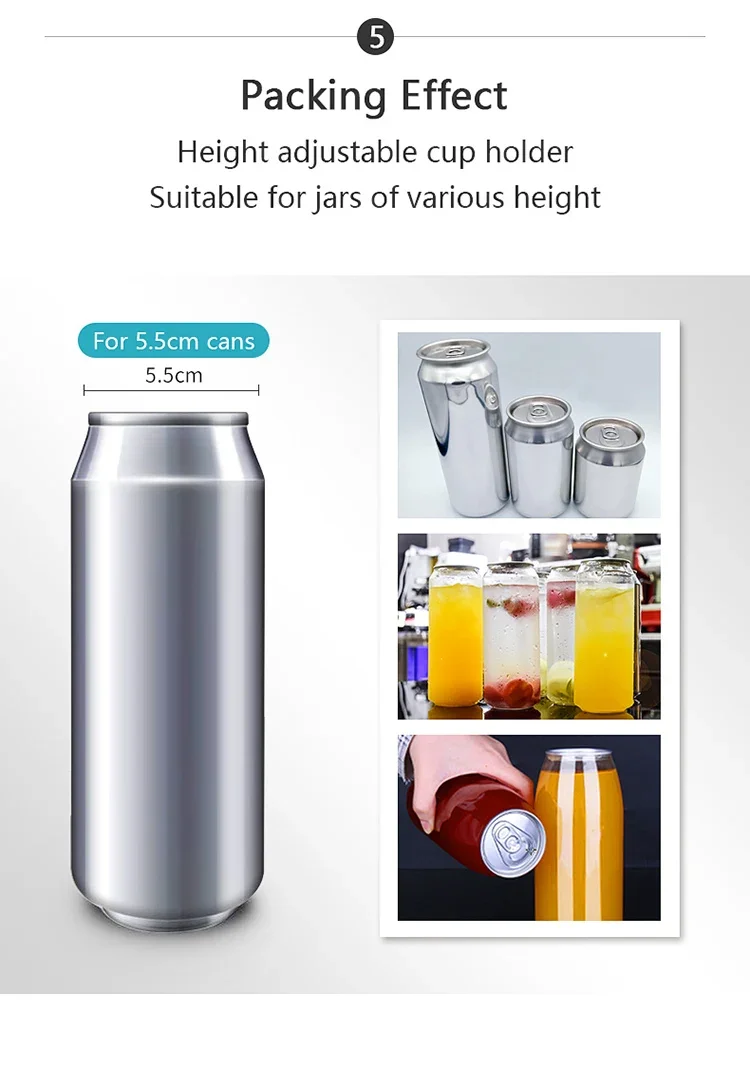 FEST Full Automatic Sealing Machine per lattine Drink Canner Non Rotation Soft Drink Bottle Sealer Machine