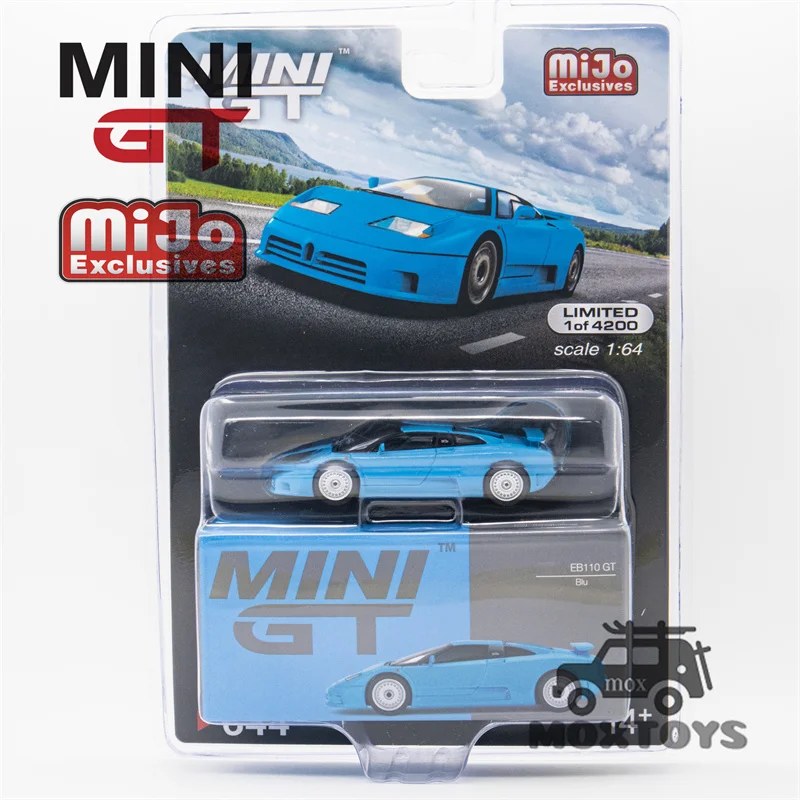 

MINI GT 1:64 EB110 GT Blue Bugatti LHD Diecast Model Car