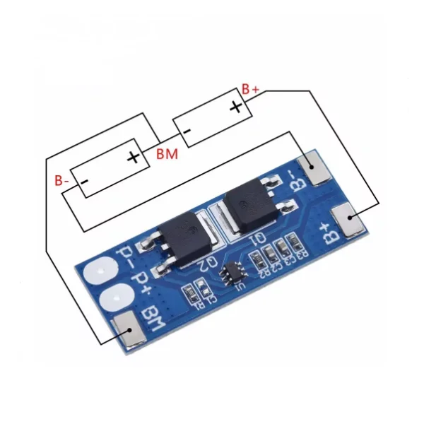 HX-2S-D01 8A 2S 7.4V lithium battery protection board 8.4V overcharge polymer protection module 15A current limiting