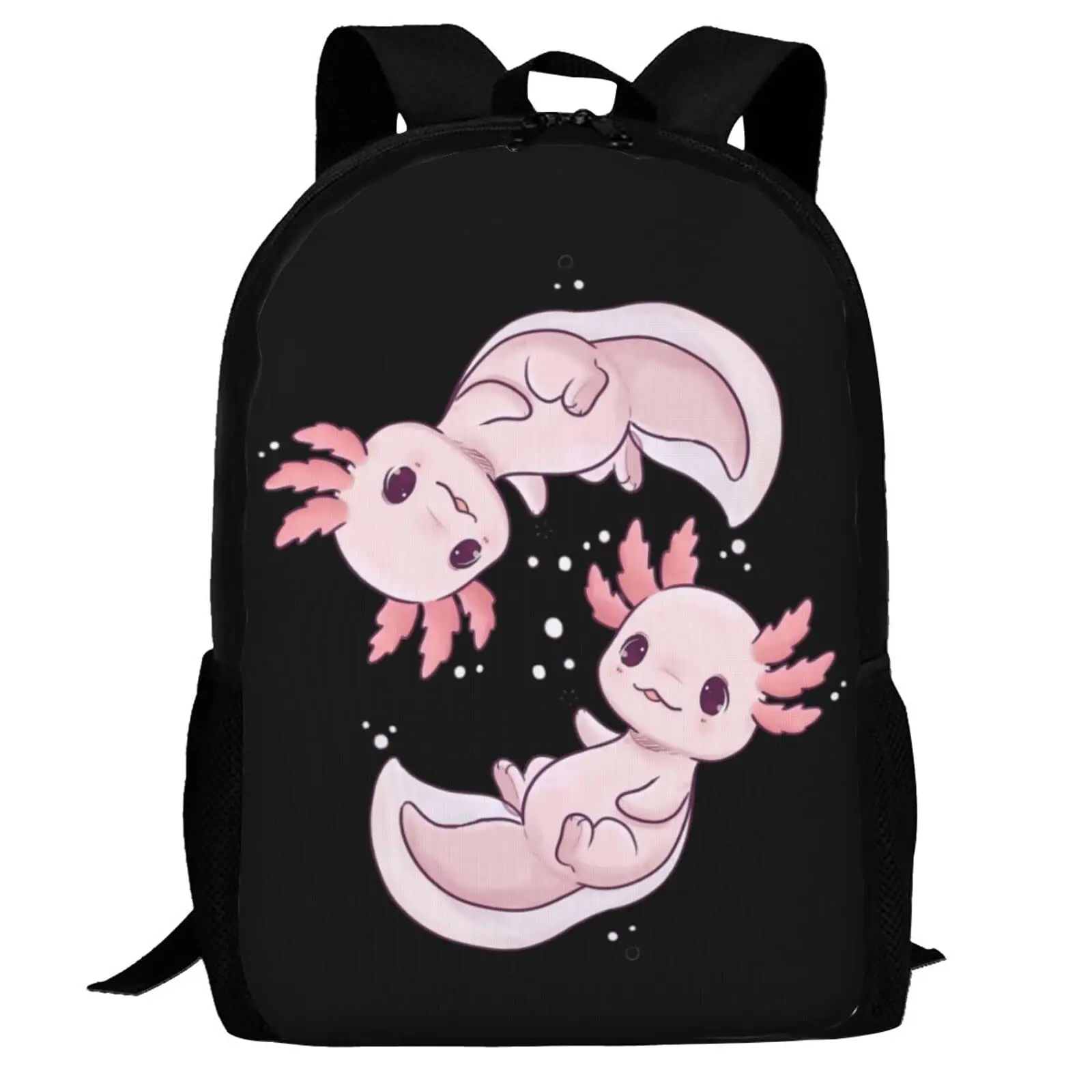 กระเป๋าเป้สะพายหลังลาย axolotl สำหรับเด็ก, กระเป๋าหนังสือสำหรับเด็กประถมสามารถปรับสายได้กระเป๋านักเรียนน้ำหนักเบา