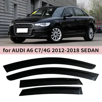 適用於奧迪A6 C7轎車(2014-2018)的車窗遮陽板,包括擋風板、雨擋、車門遮陽板、通風遮陽板和防曬雨擋。 8 best sales 奧迪A6 C7車身套件 - №4
