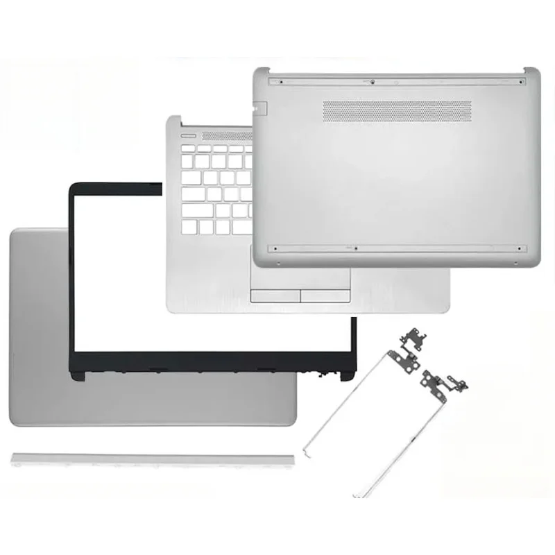Silver Replace Cover For 14-CF 14-DF 14-DK 14-DP 14S-CR 14S-CF 240 245 G8 LCD Back Cover Front Bezel Hinges Palmrest Bottom Case