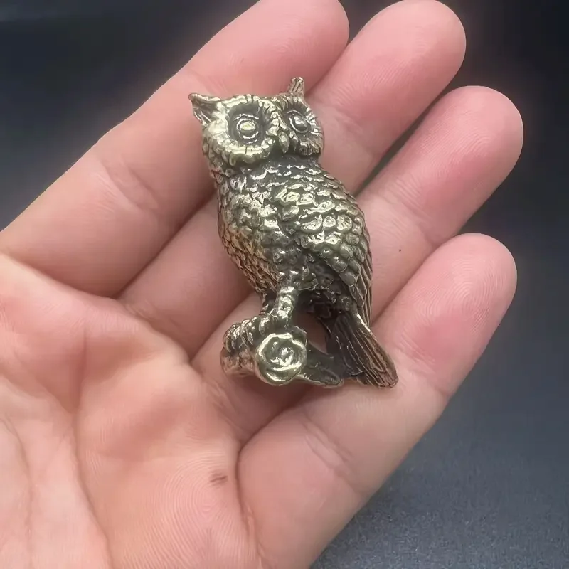 

Owl Brass Figurines Home Decor Exquisite Eagle Ornaments, Beautiful Desk Decorations for Your Office, Animal Figurines