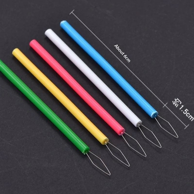 10 Stück Nähnadel-Einfädler, Nähwerkzeuge, zylindrische, bunte Nadel-Einfädler, Nähzubehör für DIY-Projekte – Detail 4