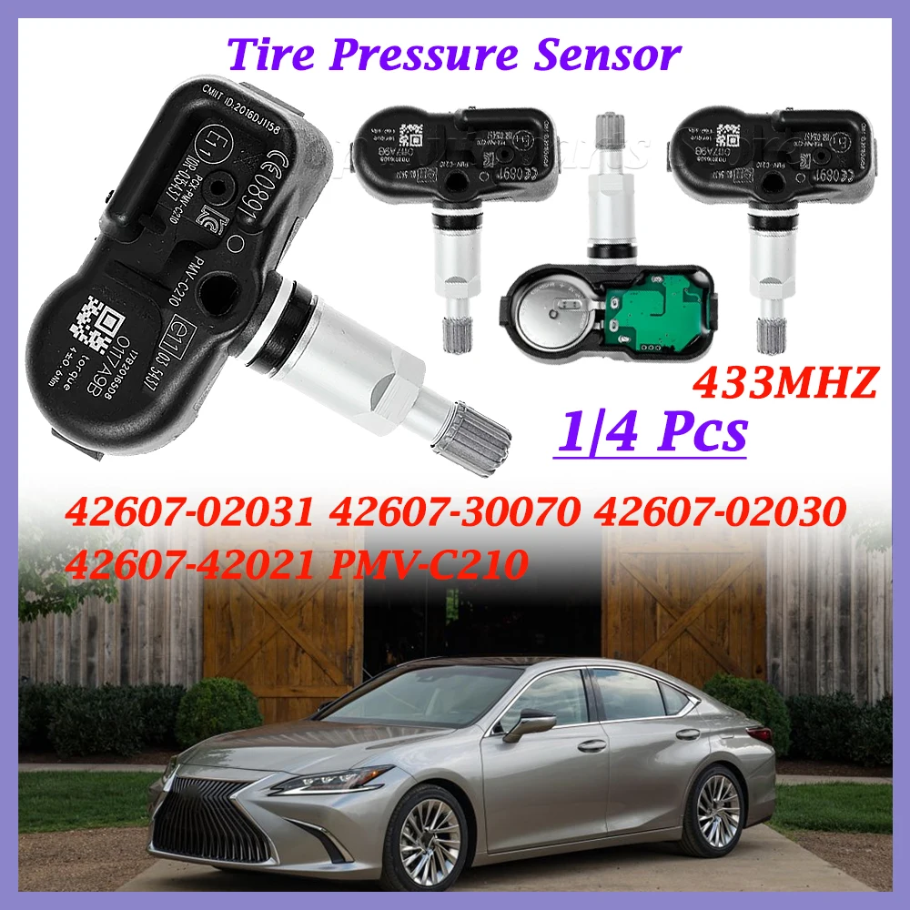 1/4 Pcs PMV-C210 TPMS Tire Pressure Sensor 42607-02031 42607-30070 42607-02030 42607-42021 For 2014-2016 Toyota Fortuner Corolla