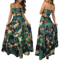 Long Skirt Sets Summer Beach Outfits for Women 2024 Two Piece Dress Set New in Matching Sets Two-piece Dress Bohemiam