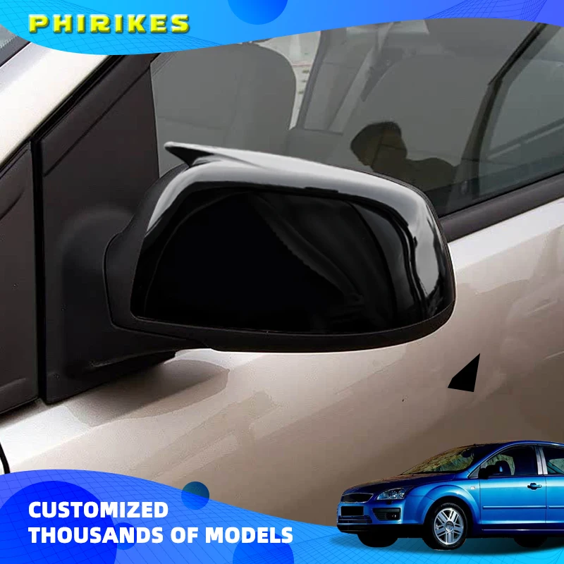 

2PCS For Ford Focus MK2 2005-2008 Rearview Side Mirror Cover Wing Cap Exterior Door Rear View Trim Car Decoration Accessories