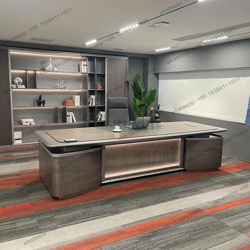Modern Simple High-end Light Luxury Boss Table Chairperson President Manager Large Class Desk Table