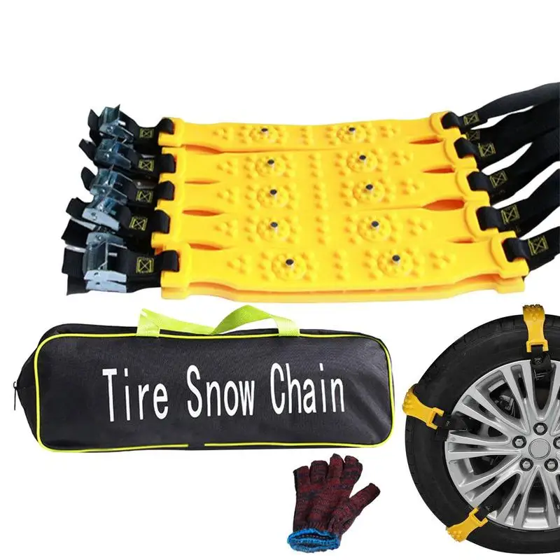 

car Snow Tire Chains 10PCS Anti Skid Cable Tire Chains Set Snow Chains Adjustable Tire Width Tire Chain Winter Driving Security