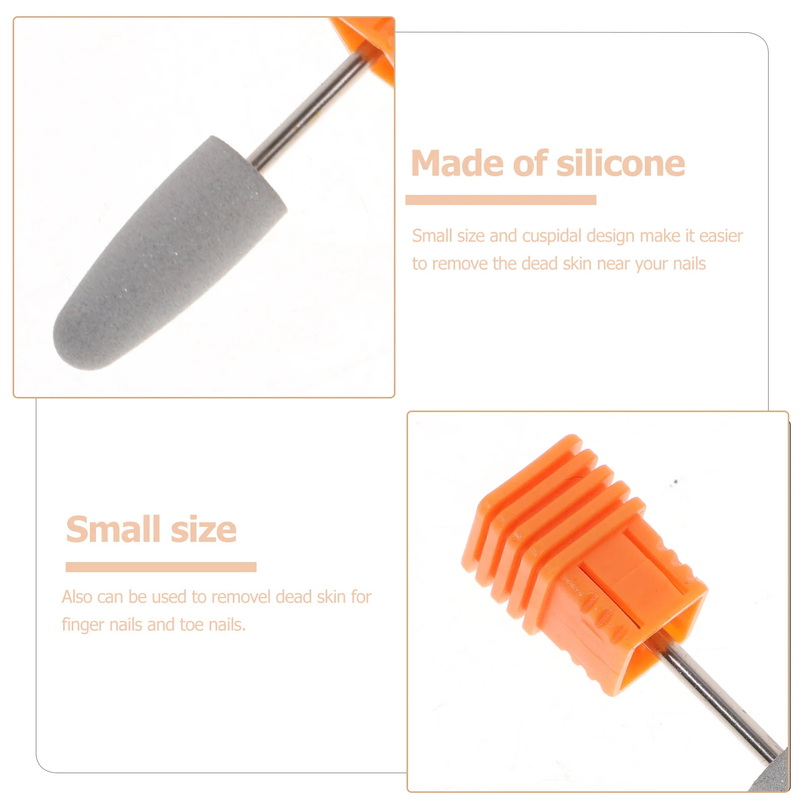 Nail Drill Bit Silicone Nail Grinding Head Nail Polish Head for Electric Manicure Machine(OM51)