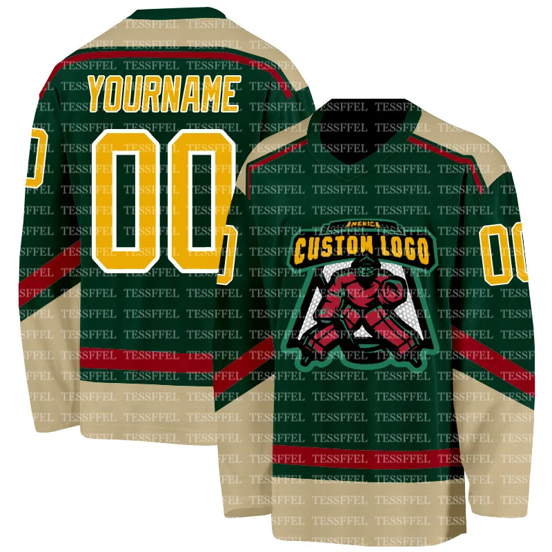 Koszulka hokejowa unisex z nadrukiem 3D, styl Harajuku, z własnym imieniem, logo drużyny, vintage płomienie, gradient, graffiti, kolorowa, typu pulower, AX2