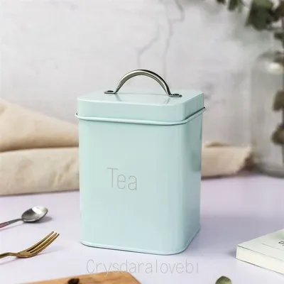 3Pcs/Set 10.6*10.6*14cm Creamy-white Cyan-blue Square Sealed Jar Coffee Pot Tea Caddy Sugar Bowl Milk Powder Can Moisture-proof