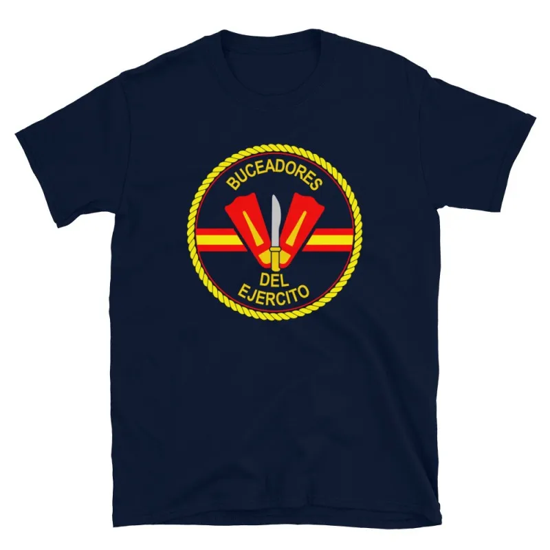 Buceadores Del Ejército Buceo De Combate Men T-Shirt Spanish navies Army Short Sleeve Casual Cotton Shirts