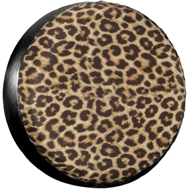

Cool Leopard Cheetah Print Spare Tire Cover For Jeep Pajero Hummer Waterproof Dust-Proof Car Wheel Covers 14" 15" 16" 17" Inch