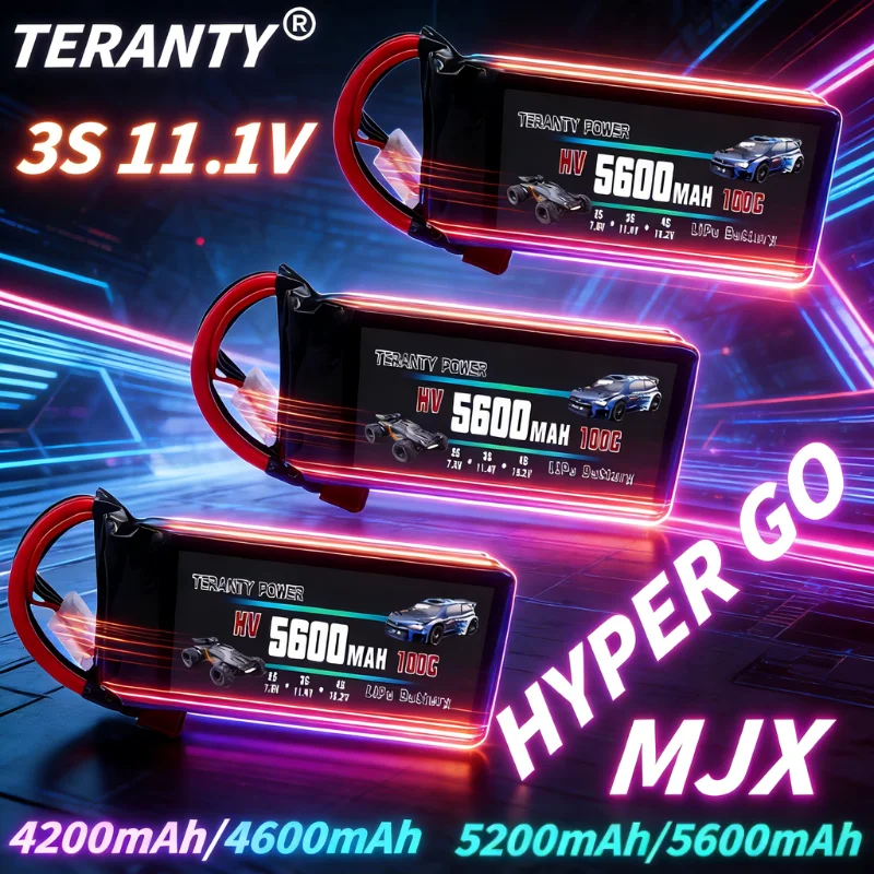 1/2/4pcs TERANTY 3S 5600mAh Lipo Battery 11.4V 100C with T Plug for Hyper Go MJX RC Car Buggy Truck FPV Drone RC Model Parts