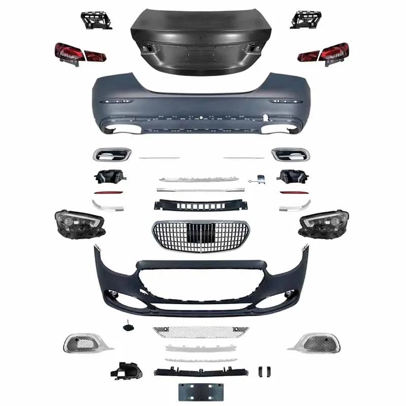 

Modified to the Latest for maybach Style Body Kit Bodykit Sets with Lamps for Mercedes benz E Class W213 Car Parts 2016-2020