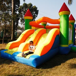 Nadmuchiwany zamek do skakania tor przeszkód Bounce House gigantyczne trampoliny podwójne zjeżdżalnie 6x3.8x3.2M Oxford PVC dmuchane zamki