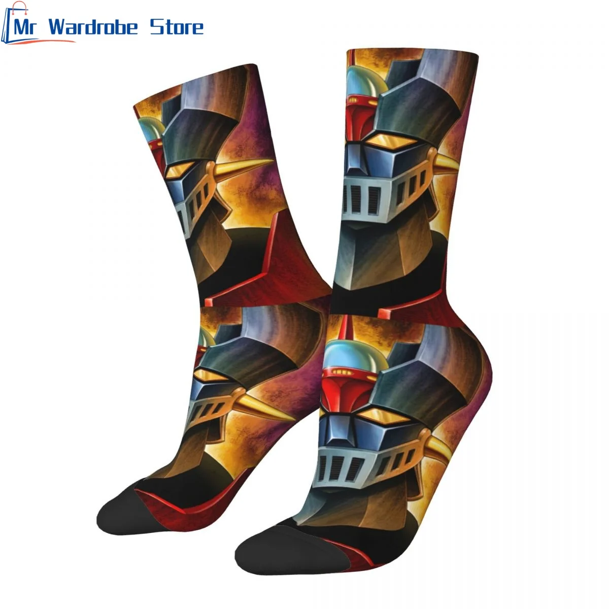 Mazinger Z Funny Socks for Men Women Unisex Crazy Street Style Printed Crew Sock