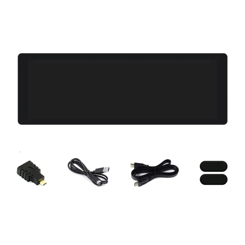 AED7-Rpi 5 7.9 Inch Secondary Screen IPS Monitor -Compatible Stretched Bar LCD1280X400 GPU Display Laptop W/Speaker