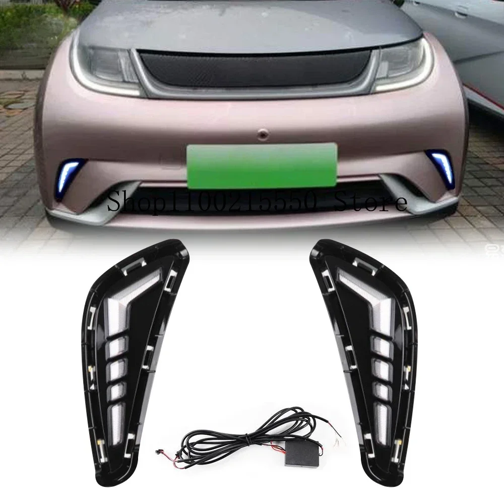 Car Light Assembly Front Rear Bumper Fog Lamp Led Light Lamp Cover Decor For BYD EA1 Atto 2 1 Dolphin EV Accessories 2021-2023