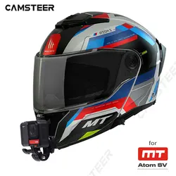 MT ATOM SV Helmet Custom Aluminium Chin Mount for GoPro Hero12 11 10 9 Insta360 X4 X3 Ace pro DJI Action 3 4 Camera Accessories