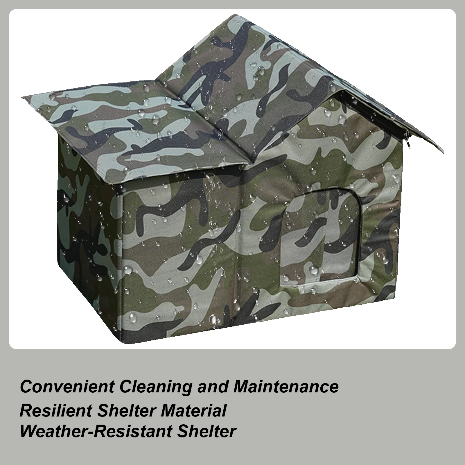 

Уличный кошачий домик на зиму, водонепроницаемая прихожая со съемной подкладкой, уличные домики для домашних животных, устойчивые к атмосферным воздействиям для сада, патио, заднего двора