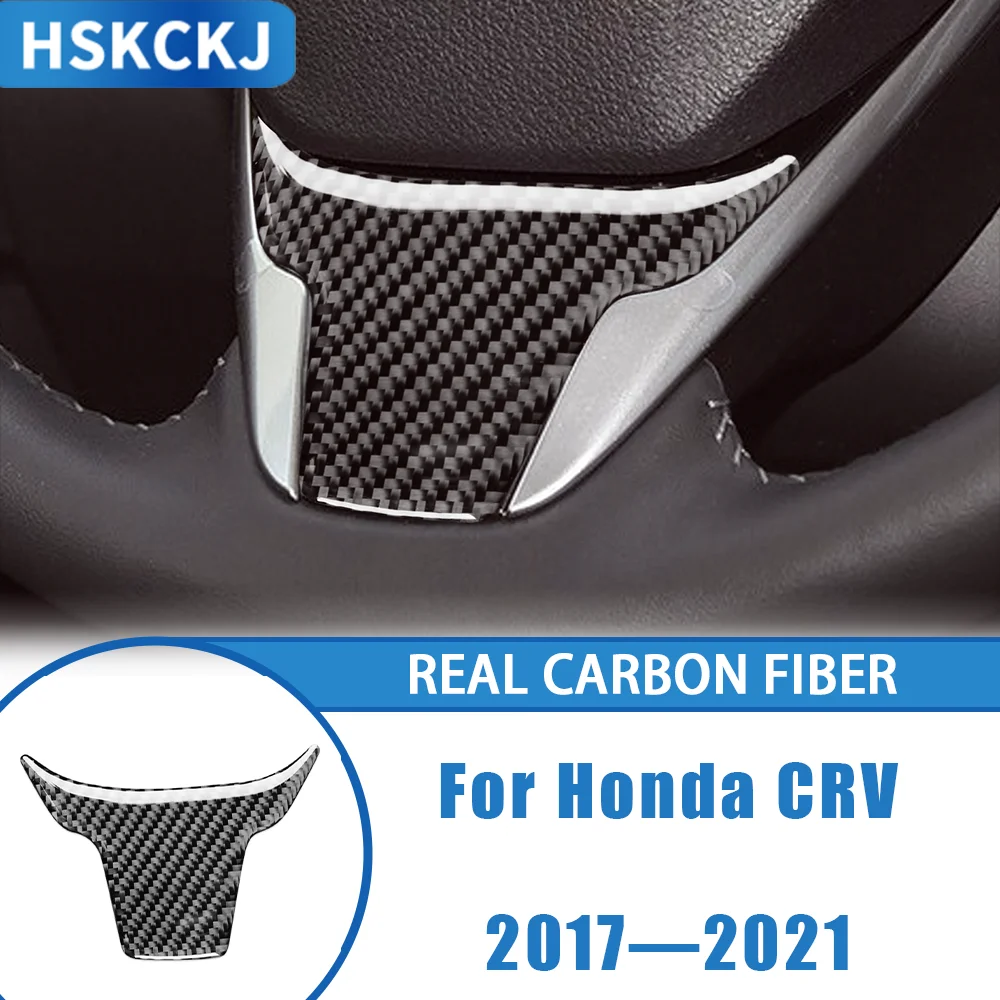 

Carbon Fiber Steering Wheel Bottom Chin Panel For Honda CRV 2017—2021 Car Accessories Interior Cover Trim Sticker Modification