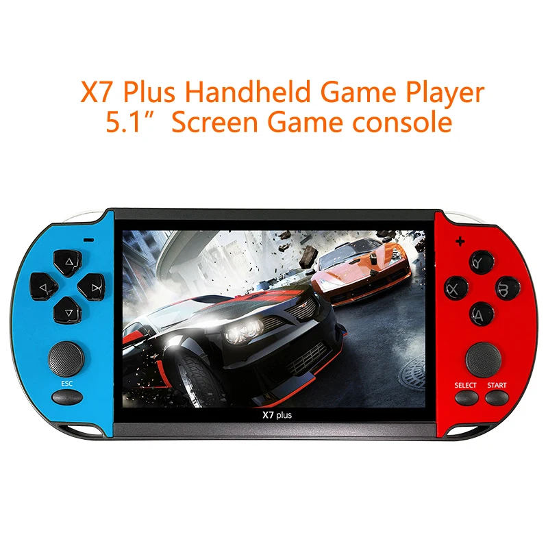 

X7 Plus Handheld Game Console 5.1 Inch Screen Handheld Game Player 10000+ HD Games Portable Video Game Console AV/TV Output Gift