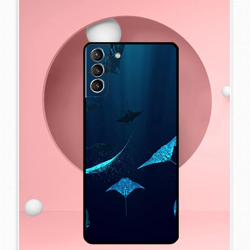 Animal Manta Ray Case For Samsung Galaxy S24 Ultra S22 Plus S20 S21 FE S8 S9 S10 Note 10 20 S23 Ultra Cover