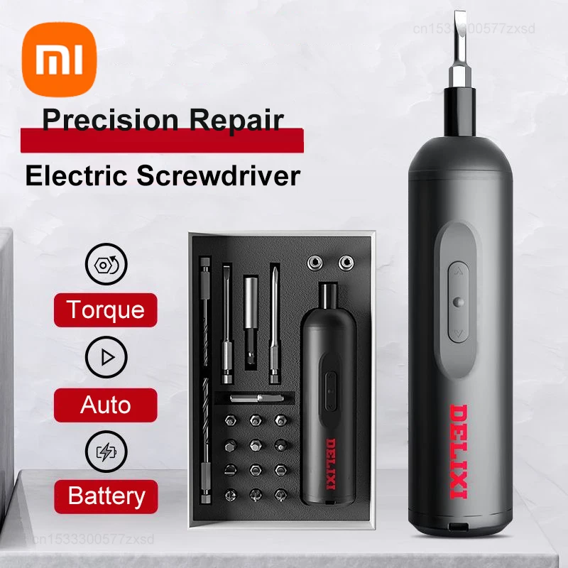 Xiaomi DELIXI Electric Screwdriver Set Rechargeable Screw Driver Set Multifunctional Precision Screwdrivers Repair Power Tools