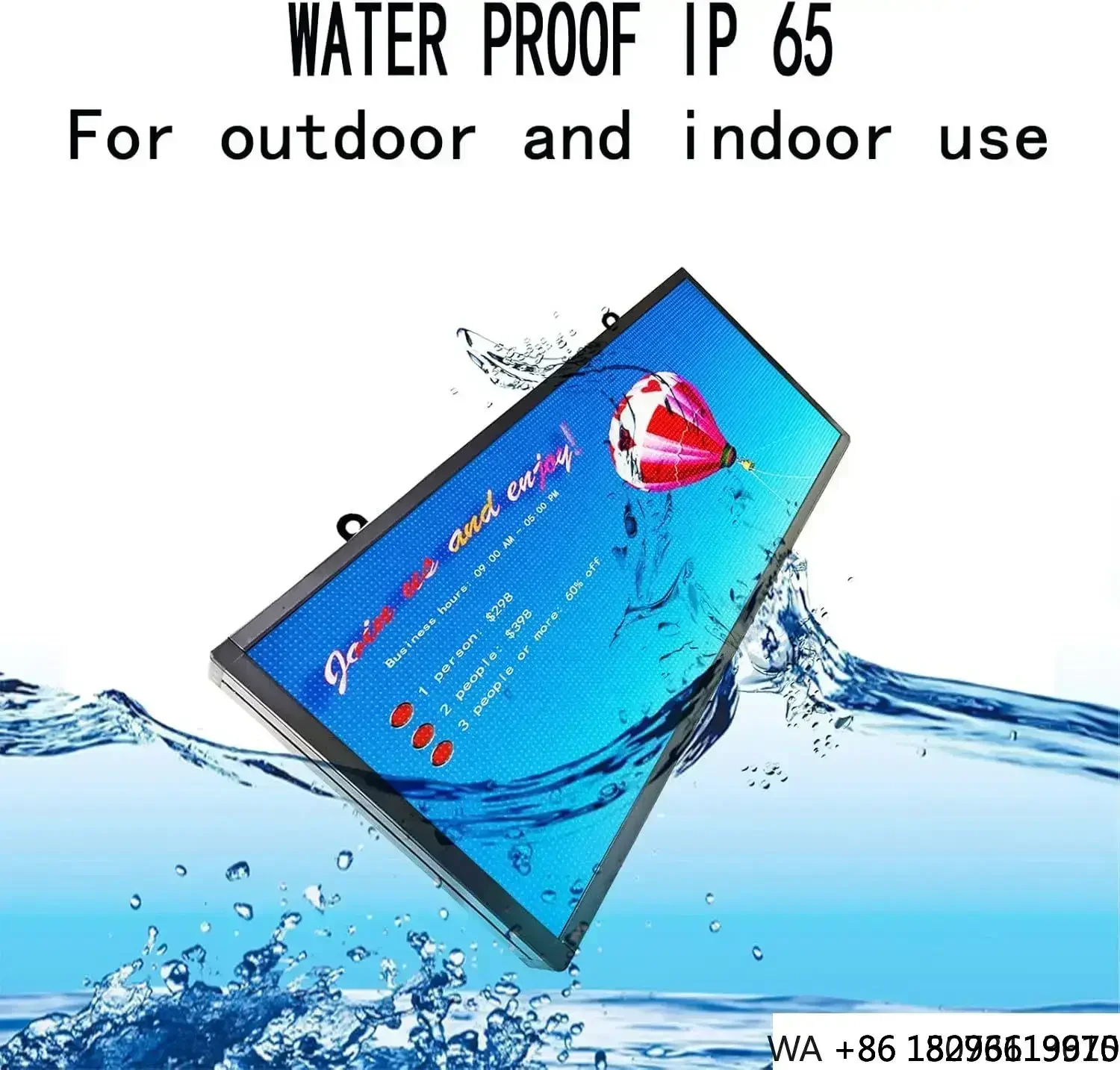 

Outdoor P10 LED Strip Screen Customizable Scrolling Subtitle Advertising for Shops
