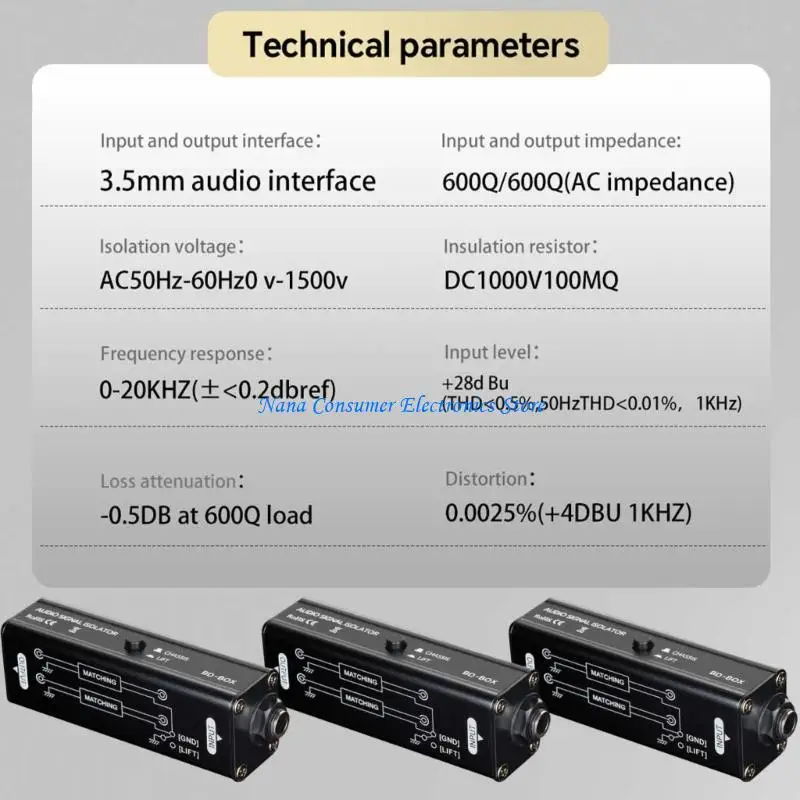 

G7NE Audios Noise Isolator 6.35mm Noise Cancellation Metal Builts For Stage