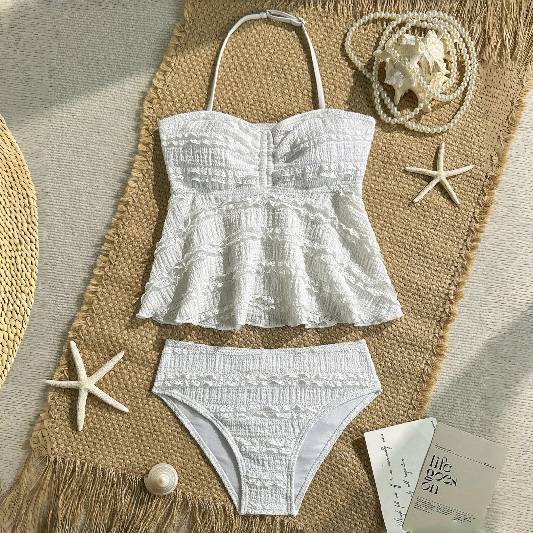 

Купальник для девочек-подростков и девочек-предподростков, однотонный, 2 предмета, для девочек 8-16 лет, летний пляжный комплект